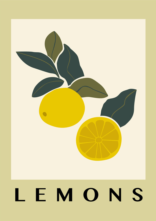 Плакат abstract exotic fruit