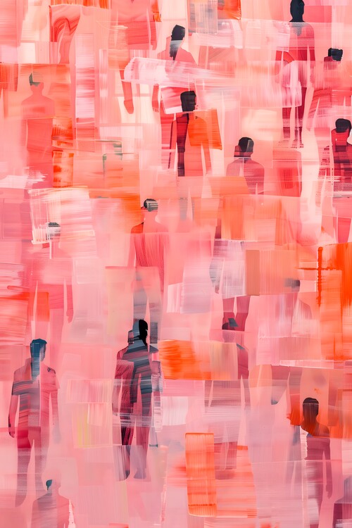 Плакат Crowd Silhouettes