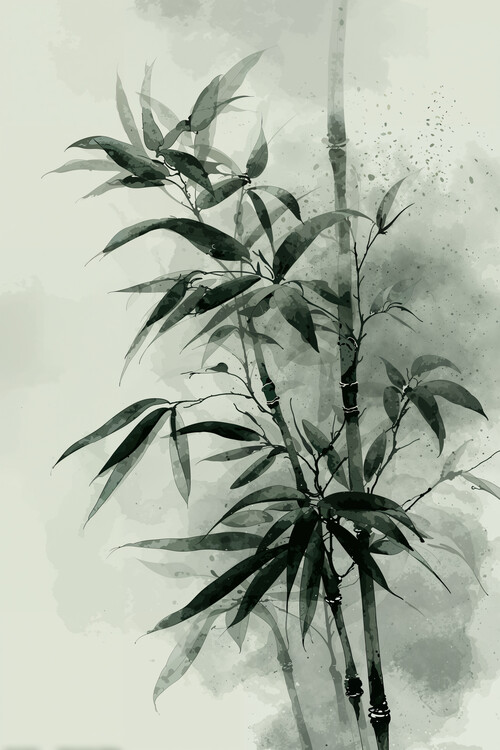 Juliste Bamboo in Mist