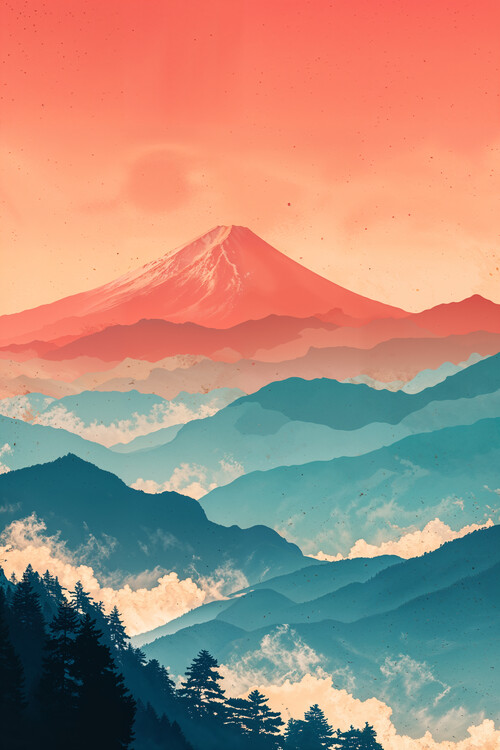 Obraz na płótnie Mount Fuji at Dawn