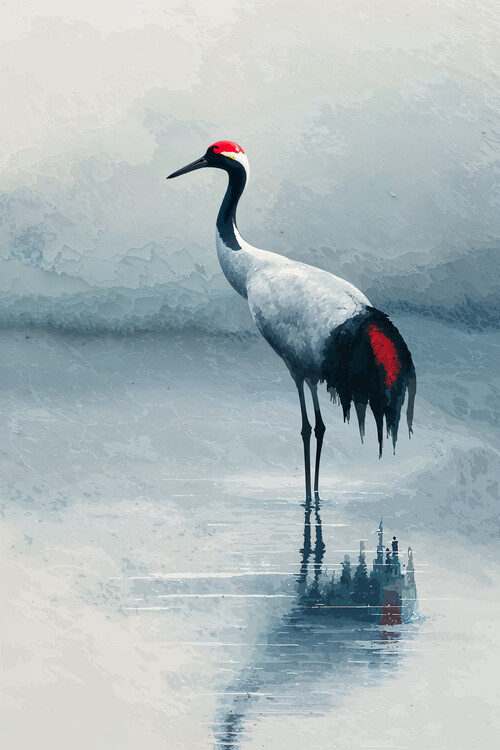 Juliste Red-Crowned Crane