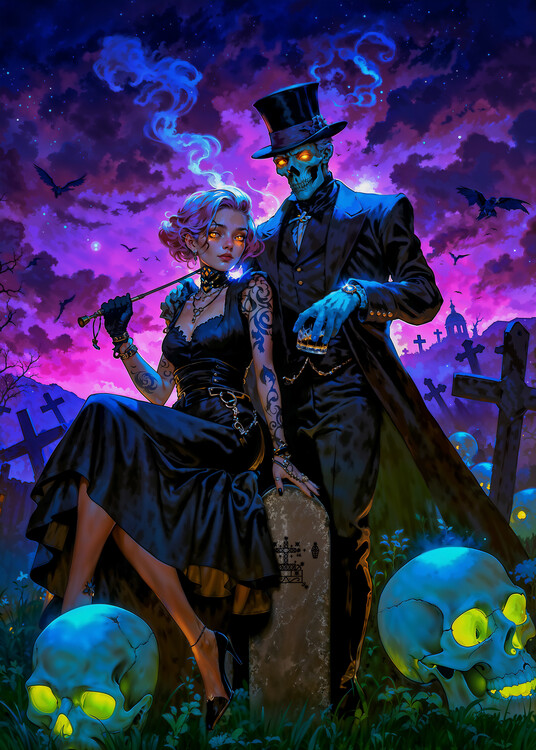 Poster The Lovers of the Underworld Baron Samedi and Maman Brigitte