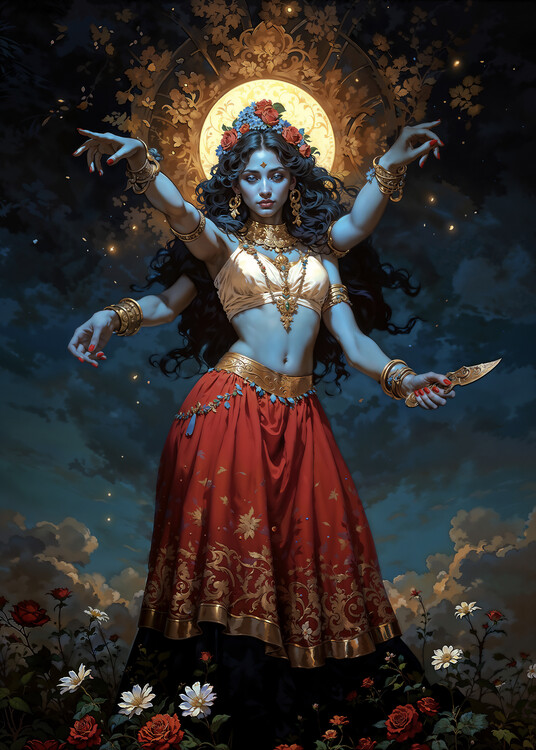 Плакат Goddess Kali Fantasy Illustration