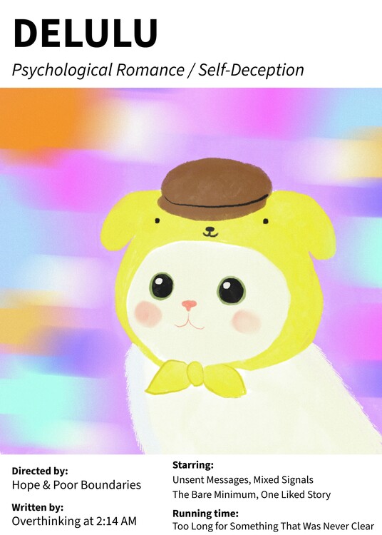 Poster Delulu Psychological Romance Film Poster