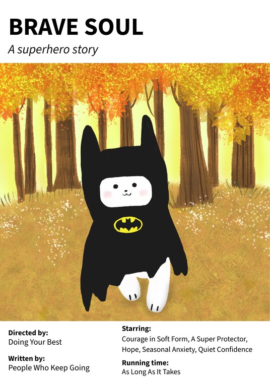 Poster Brave Soul Cute Cat Batman Autumn Film poster