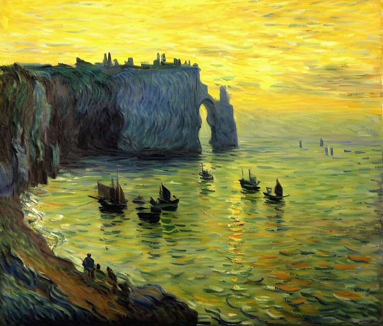 Poster The Cliffs at Étretat - A Majestic Coastal View