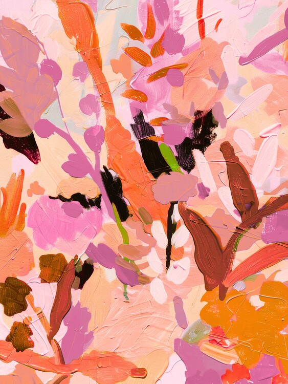 Poster Colourful Abstract Poster, Floral Botanical Art