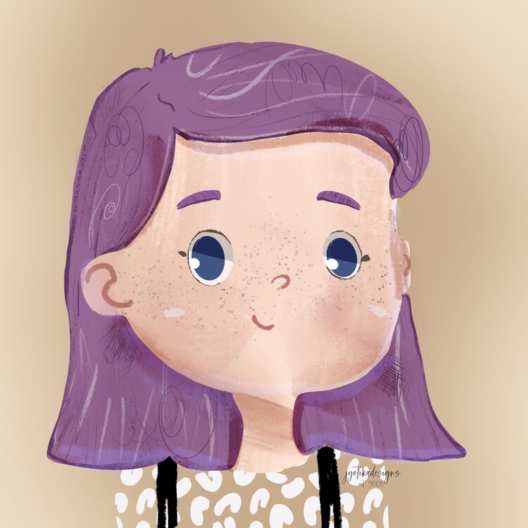 Poster Cute Girl illustration