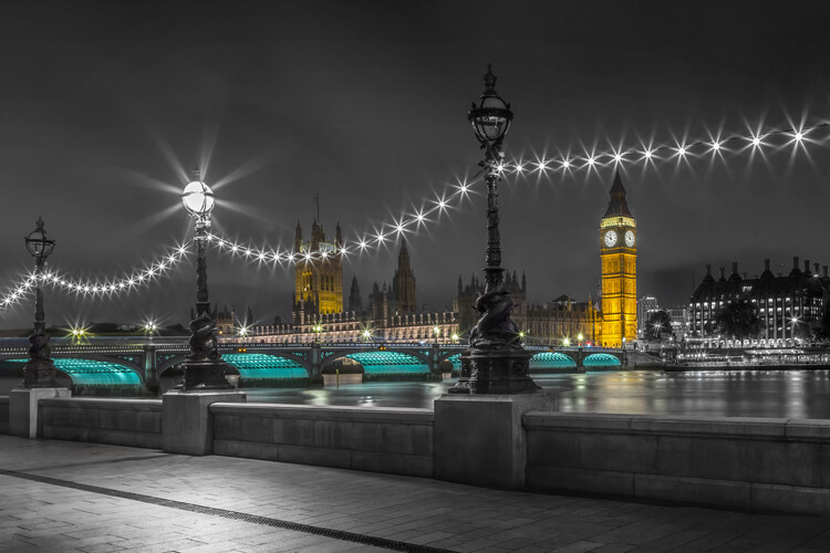 Poster LONDON Magical night in Westminster - Colorkey