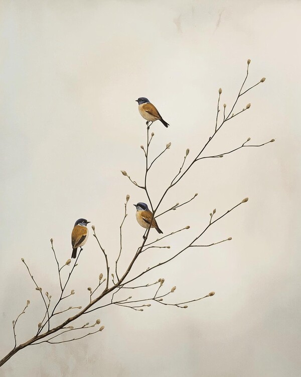 Poster Three Small Birds