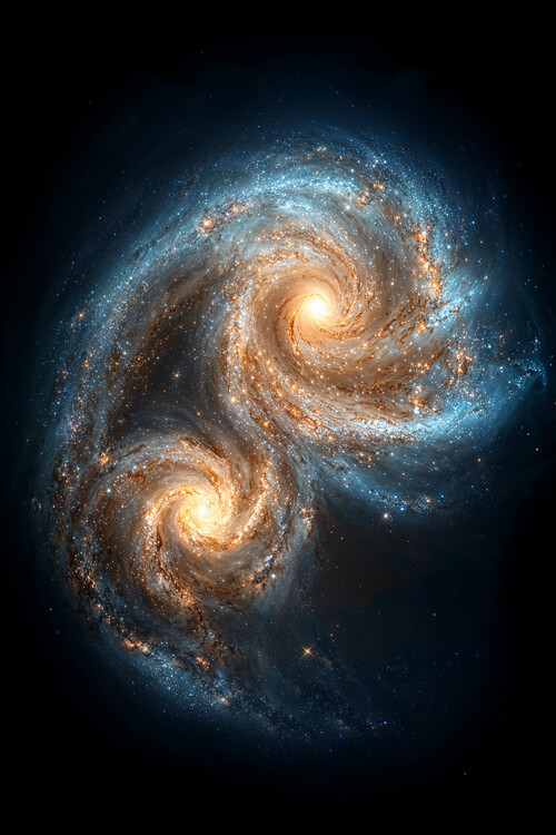 Juliste Cosmic Embrace Galaxy