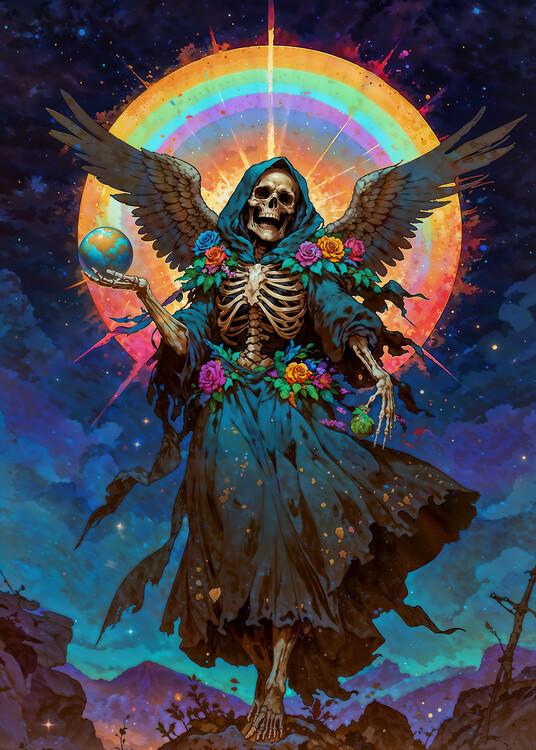 Плакат La Muerte Iluminada, Santa Muerte