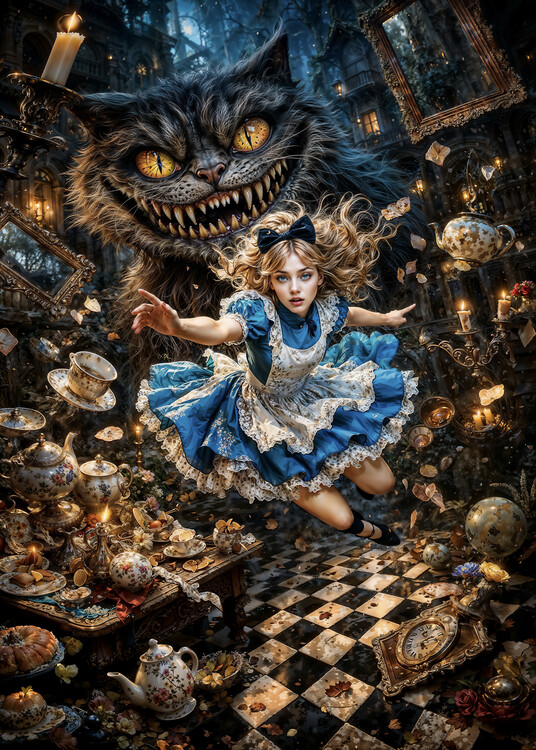 Obraz na płótnie Chaos in Wonderland, Alice in Wonderland Inspired