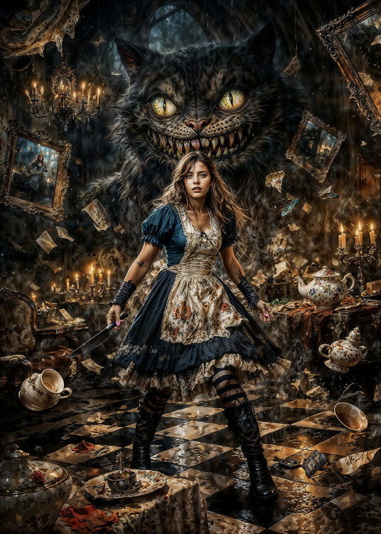 Plakat Haunted Wonderland, Alice in Wonderland Inspired