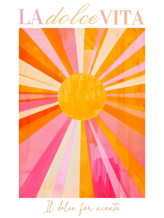 Poster Colourful Sunray Print