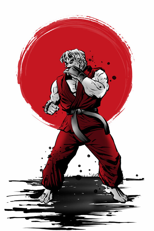 Poster Aggressive Ansatsuken Fighter