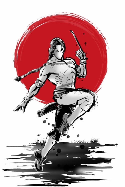 Tablou pe pânză Spanish Ninjutsu Fighter