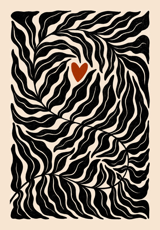 Levně Plakát, Obraz - Heart, Maria Galybina, 26.7 × 40 cm