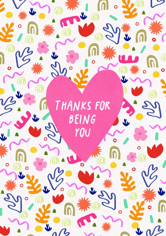 Levně Plakát, Obraz - Thanks for Being You Card, Dirkie Nell, 30 × 40 cm