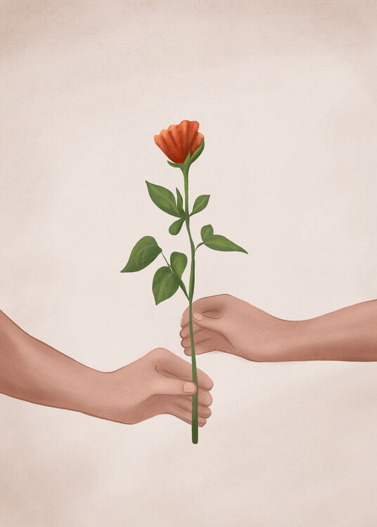 Levně Plakát, Obraz - A Rose for You, City Art, 30 × 40 cm