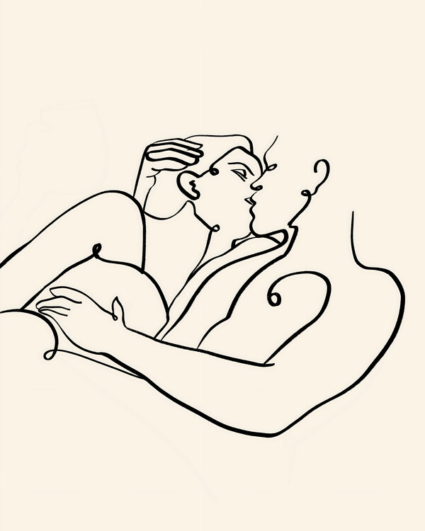 Levně Plakát, Obraz - The Kiss, Uma Gokhale, 30 × 40 cm