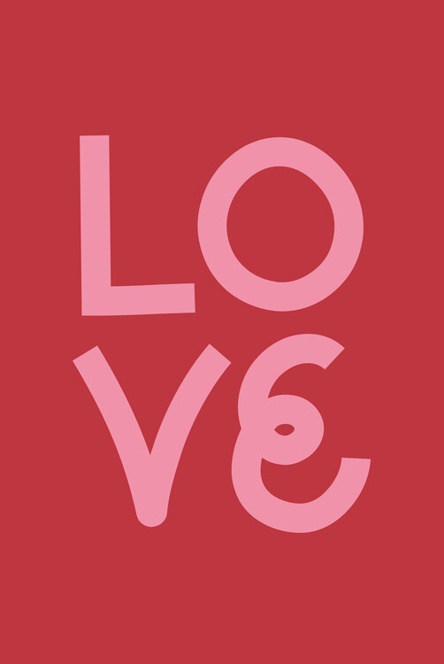 Levně Plakát, Obraz - Love Red, Oju Design, 26.7 × 40 cm
