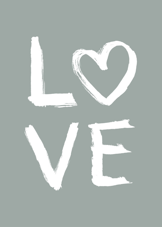 Poster LOVE Toothy Green