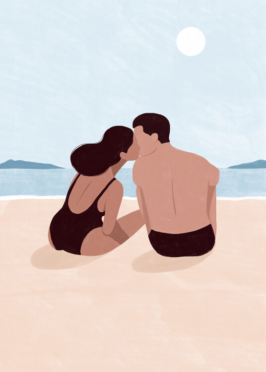 Levně Plakát, Obraz - First Kiss, Maja Tomljanovic, 30 × 40 cm