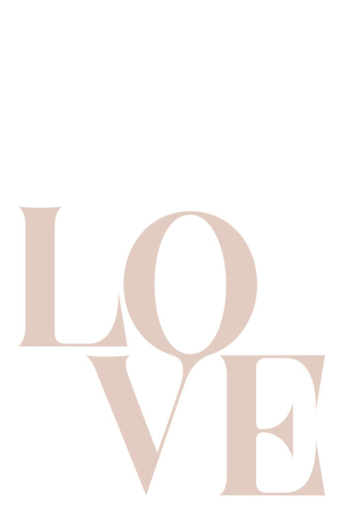 Levně Plakát, Obraz - Minimalist Love Typography, uplusmestudio, 26.7 × 40 cm