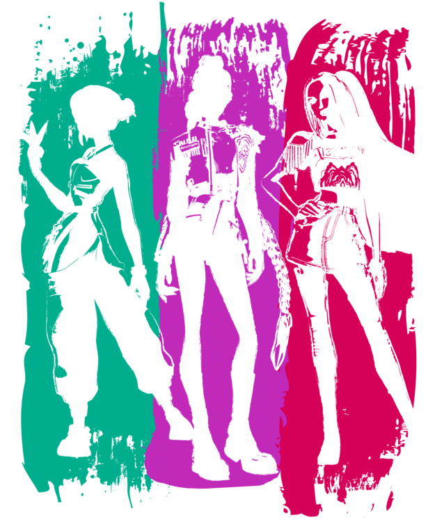 T-shirt Demon hunters brushstrokes