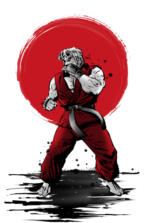 Tričkó Aggressive Ansatsuken Fighter