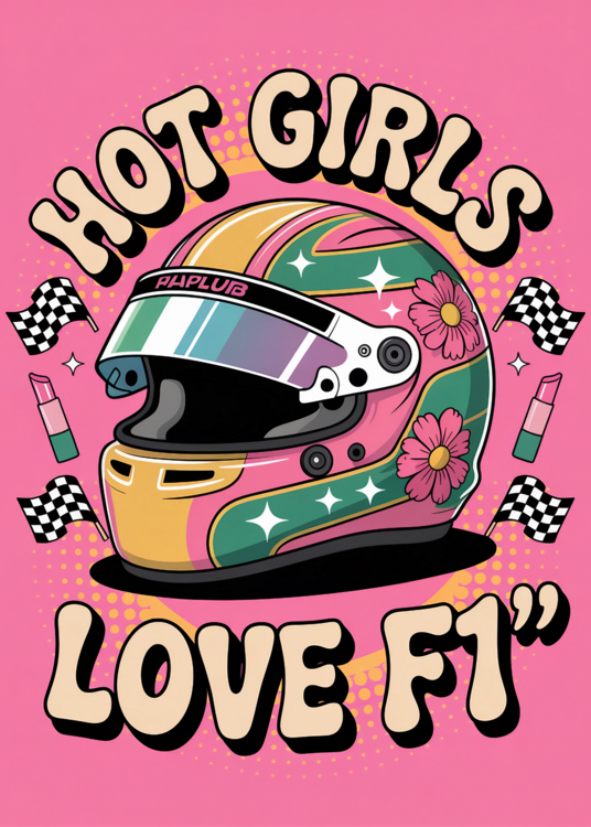 Tričko Hot Girls Love F1 Pink