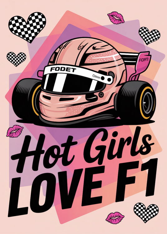 Tričko Hot Girls Love F1