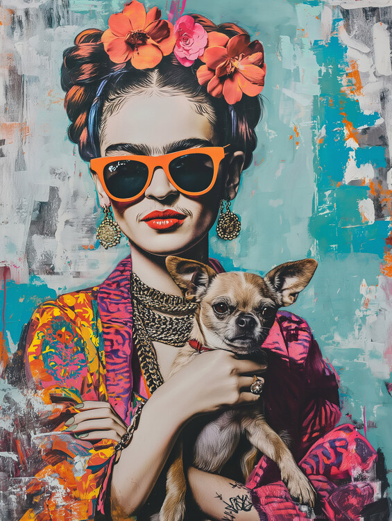 Levně Plakát, Obraz - Frida Chihuahua, SHANDU, 30 × 40 cm