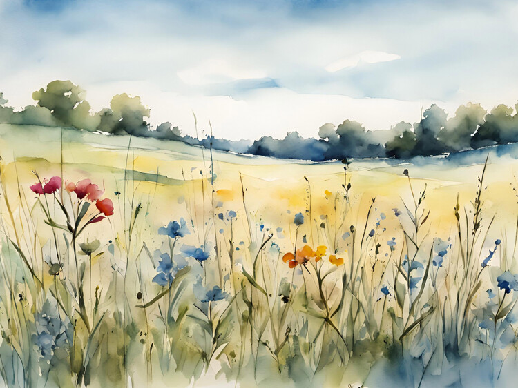 Poster Field of wildflowers