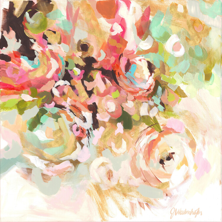 Levně Plakát, Obraz - Flower Abstract, Jenny Westenhofer, 40 × 40 cm