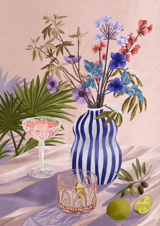 Levně Plakát, Obraz - Lilac Summer, Goed Blauw, 30 × 40 cm