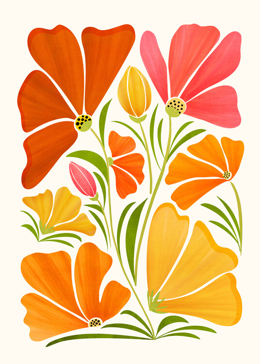 Levně Plakát, Obraz - Spring Wildflowers, Kristian Gallagher, 30 × 40 cm