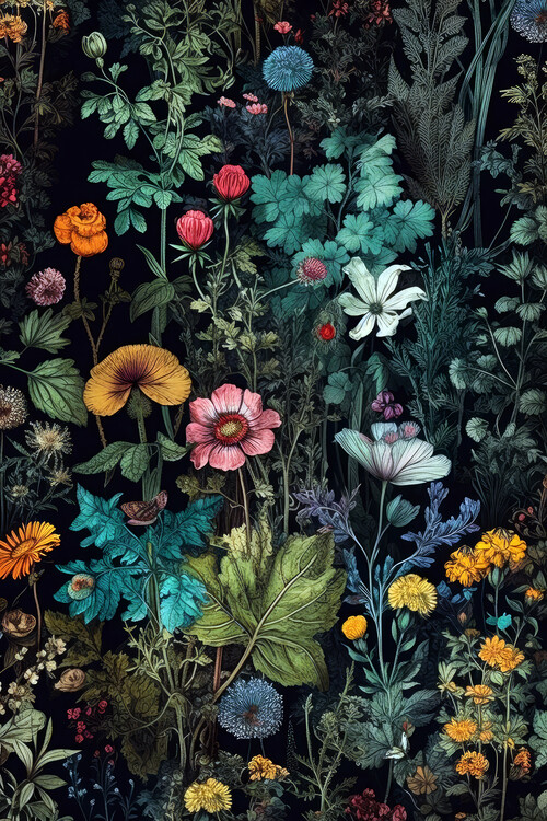 Levně Plakát, Obraz - Meadow flowers 11, Justyna Jaszke, 26.7 × 40 cm