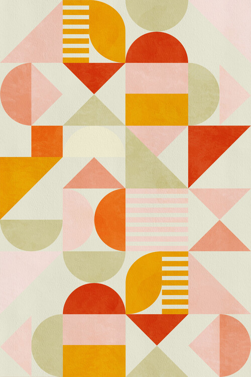 Levně Plakát, Obraz - Bauhaus Fun Pastel, Ana Rut Bre, 26.7 × 40 cm