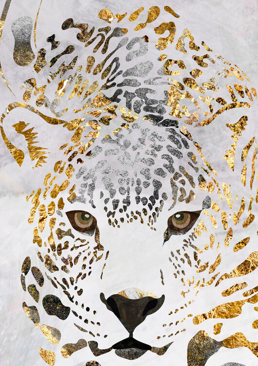 Levně Plakát, Obraz - Grunge jaguar gold, Sarah Manovski, 30 × 40 cm