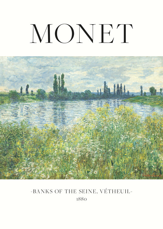 Levně Plakát, Obraz - Banks Of The Seine, Claude Monet, 30 × 40 cm