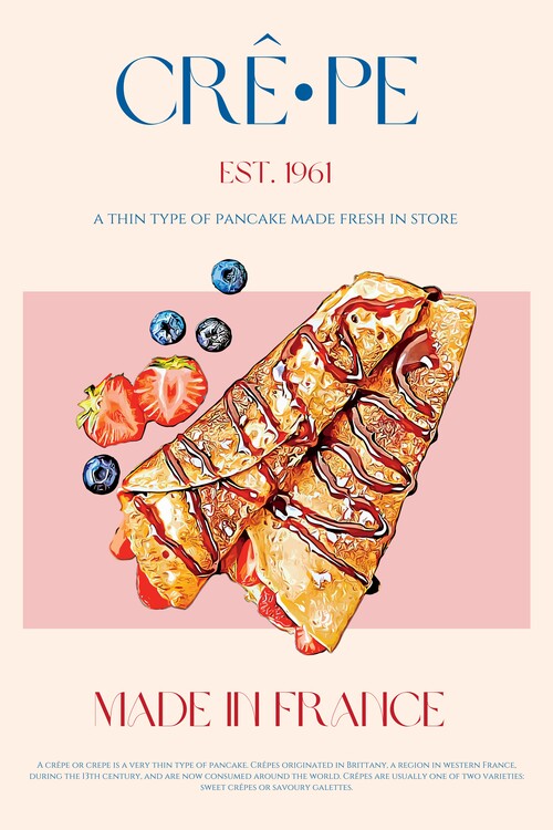 Plakát French Crepe Delight