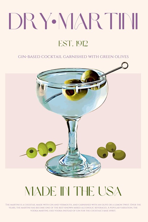 Plakát Classic Martini Charm