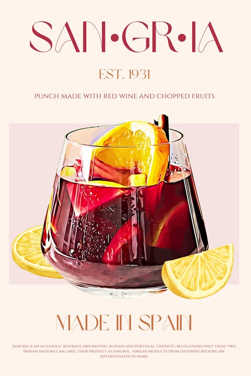 Poster A Glass Filled With Red Wine