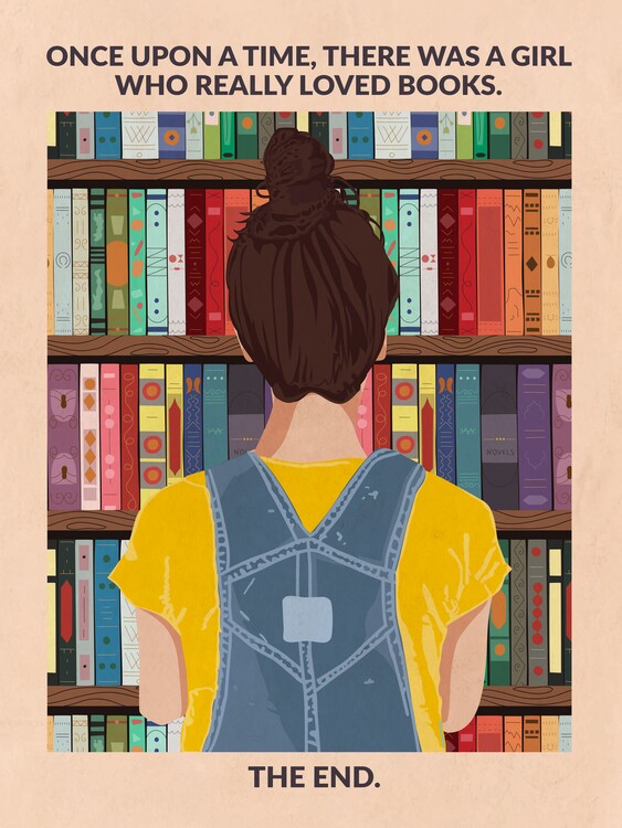 Poster Book Girl (brunette)