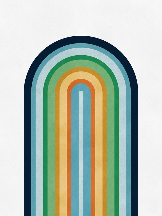 Levně Plakát, Obraz - Colorful curved lines 3, Vitor Costa, 30 × 40 cm