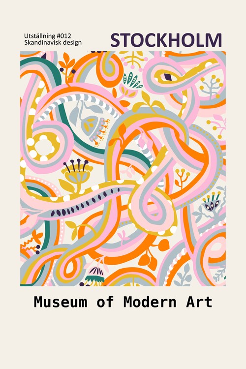 Poster Botanical dopamine Exhibition Stockholm