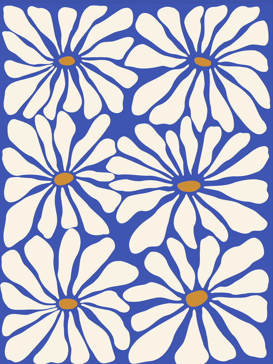Plakát Sunny Floral Blue
