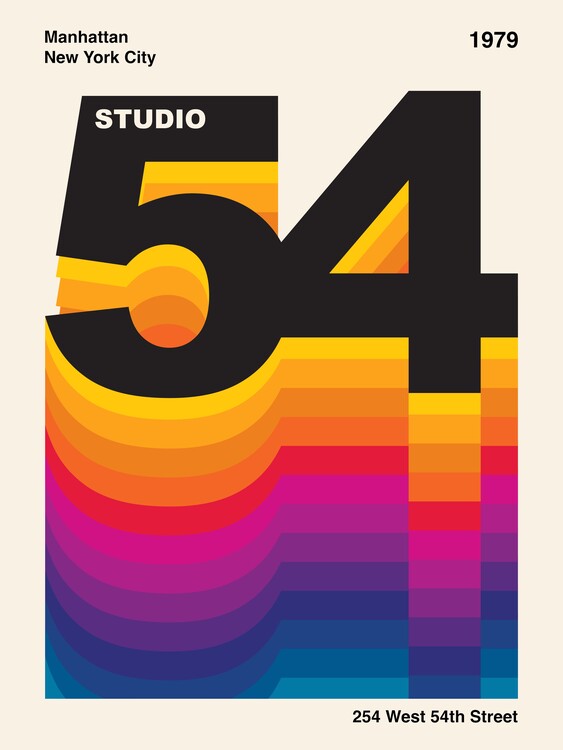 Plakat Studio 54 Retro Design